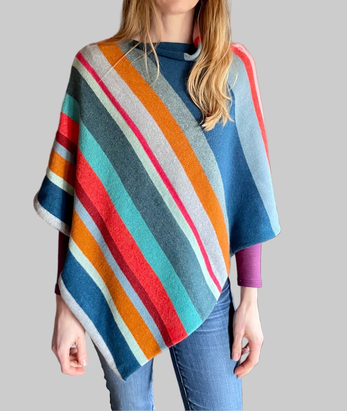 Multi Striped Poncho image 0