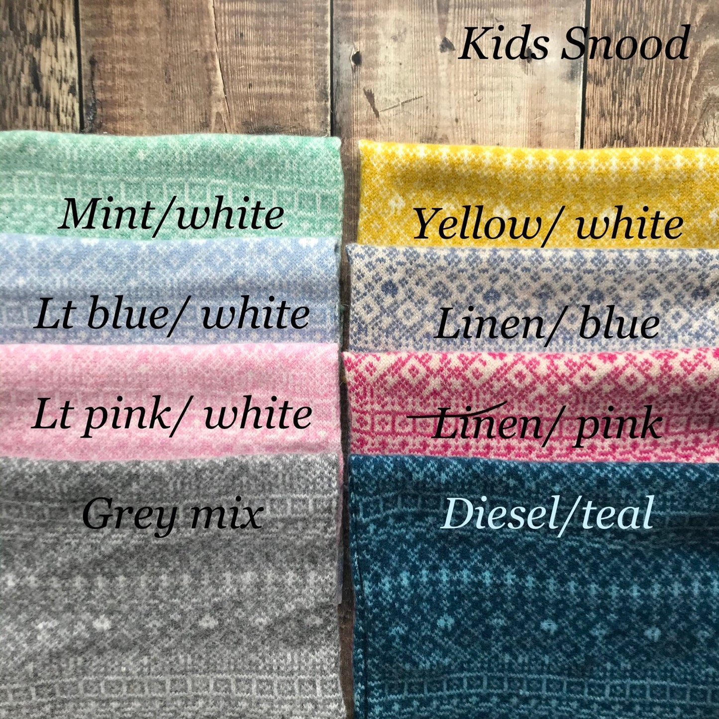 Kids Fair Isle Snood- Multi Colour image 2