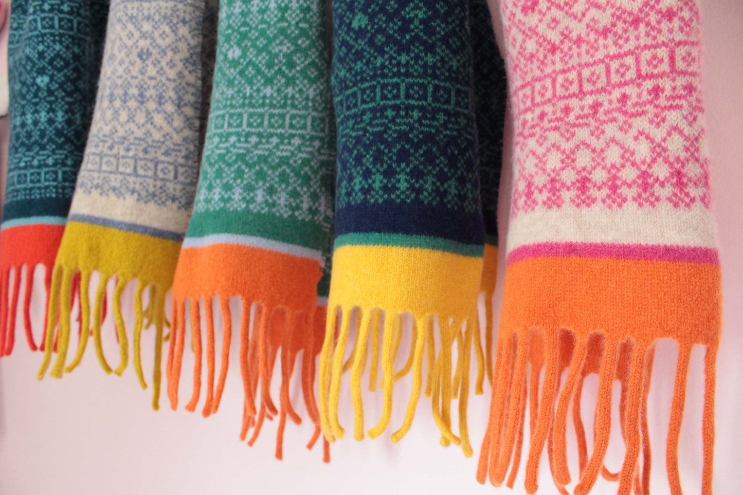 WS- Kids Fair Isle Tassel Scarf image 1