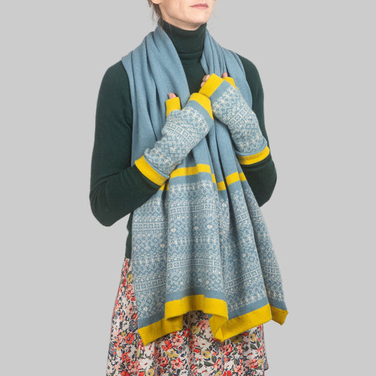 Fair Isle Block Stripe Poncho image 11
