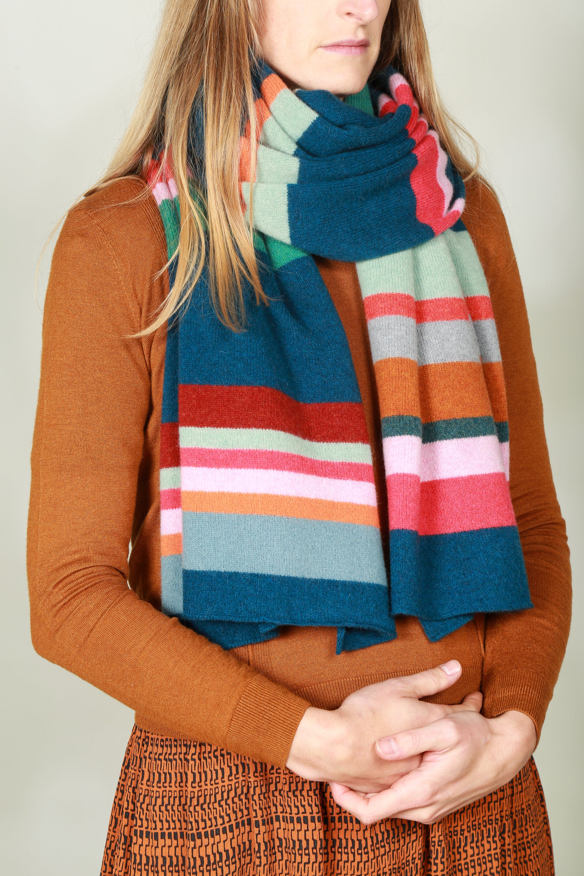 Multi-stripe Wrap Scarf image 2