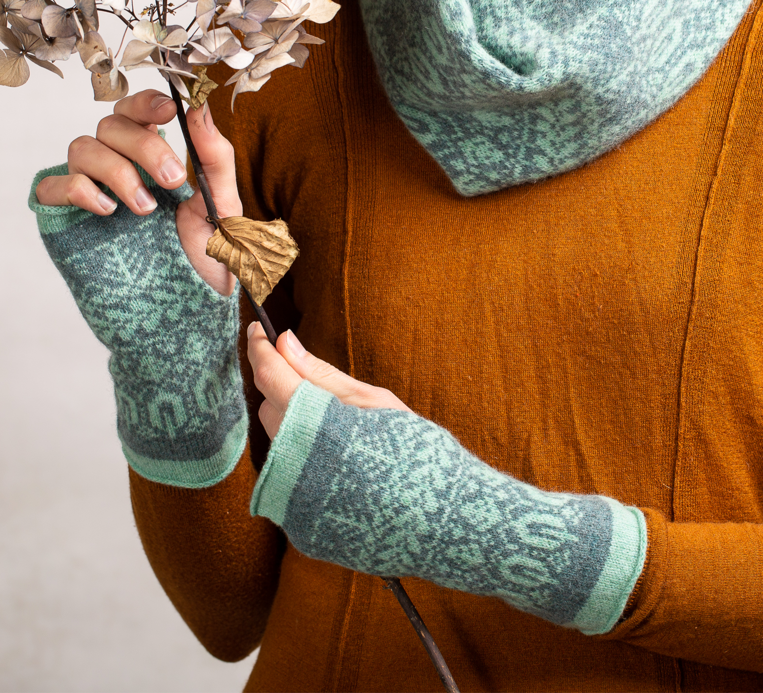 Seed To Tree Collection | Fingerless Mittens | image 0
